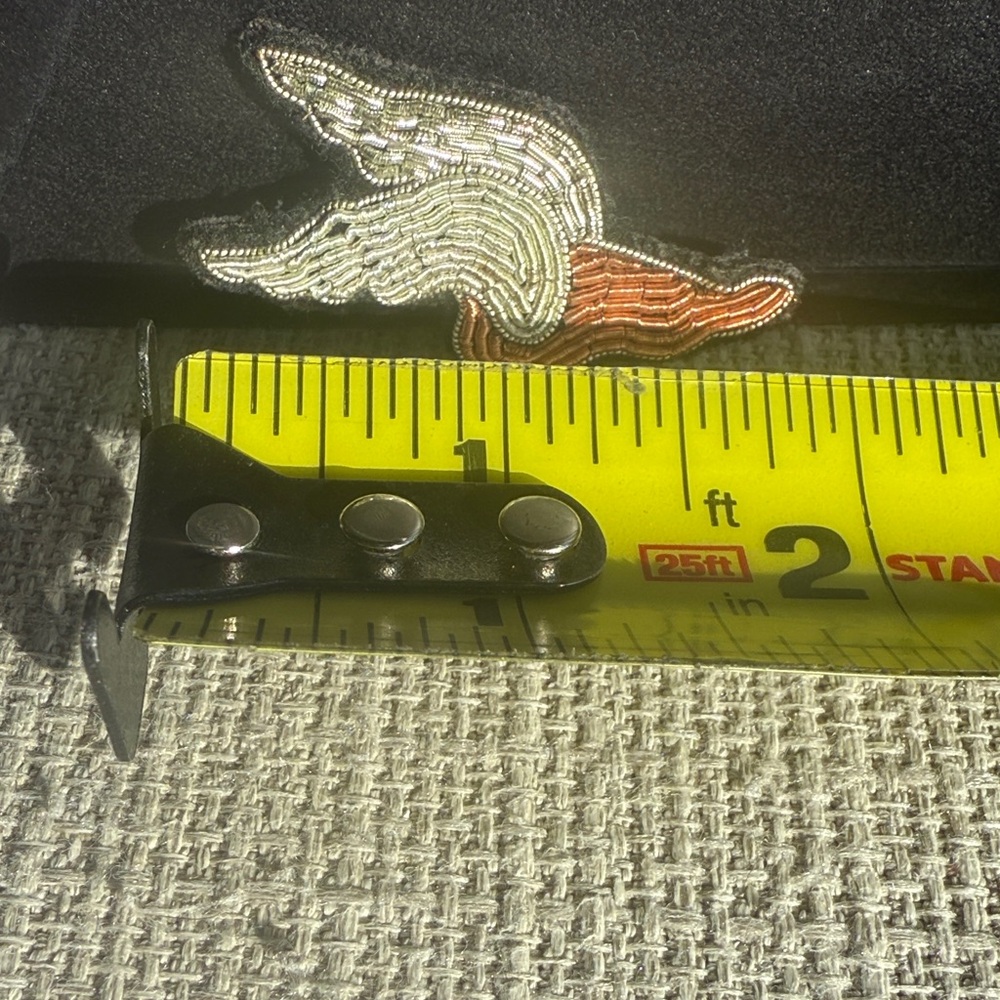 Hand Beaded Winged Foot Pin - Picture 3 of 7